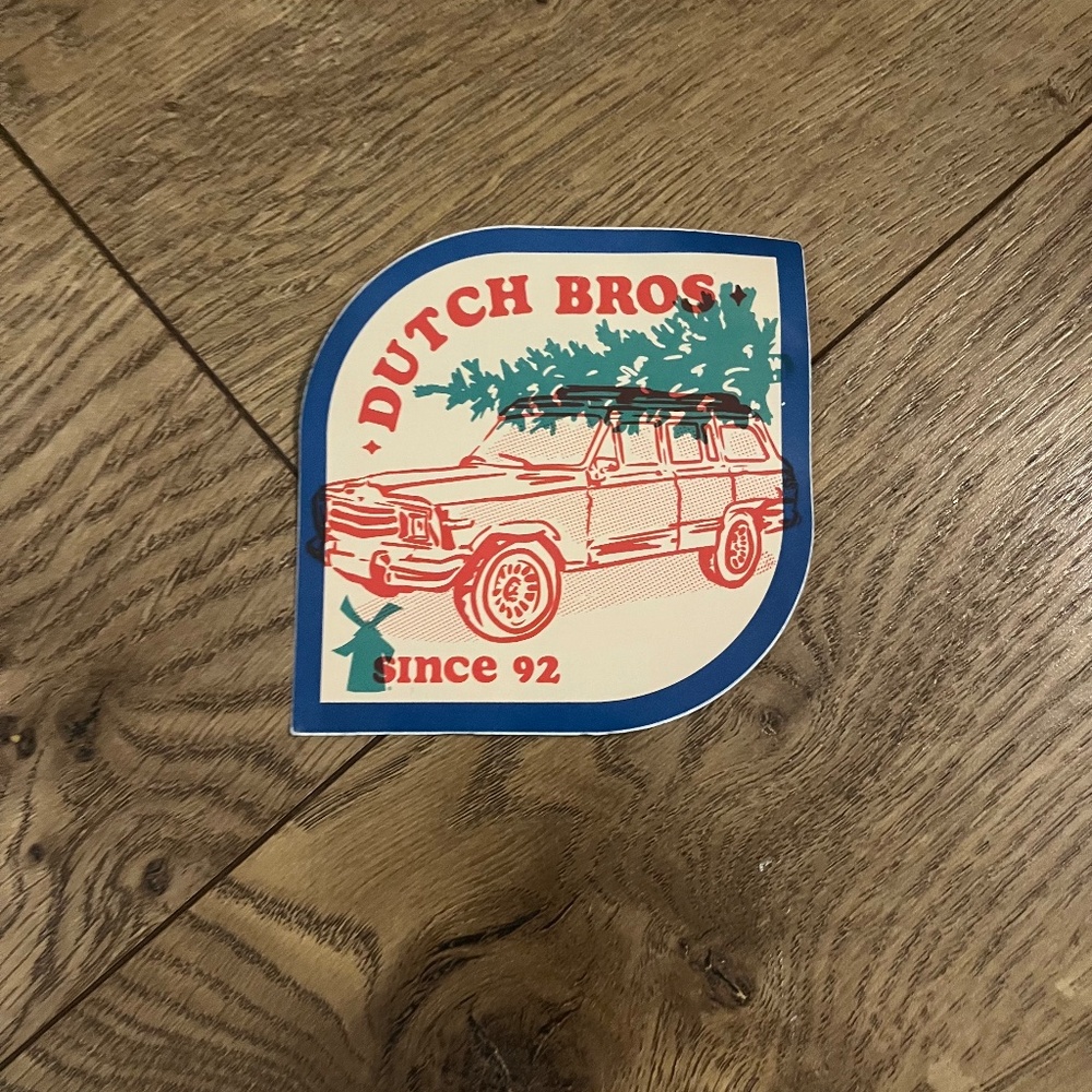 Dutch bros sticker - christmas - vintage
